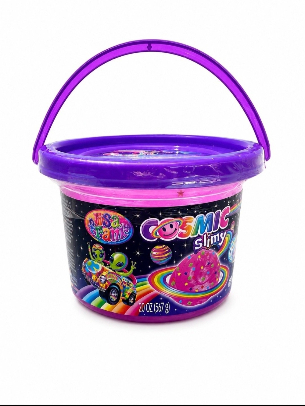 Lisa Frank Cosmic Slimy Bucket 20oz Alien Purple Pink Slime